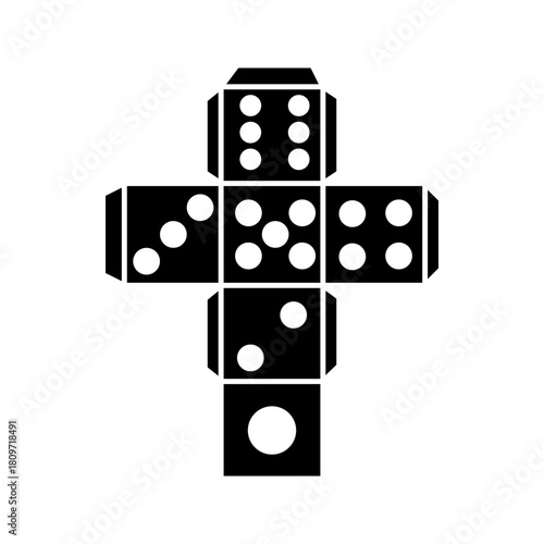  graphic domino icon vector icon