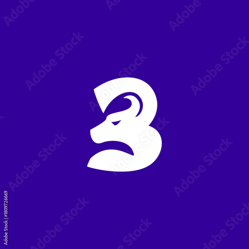 Letter B shape on Bull logo.eps