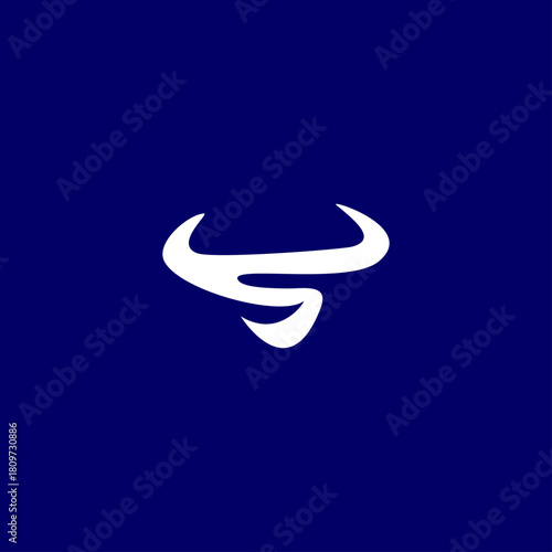 Letter S shaped Bull head log...