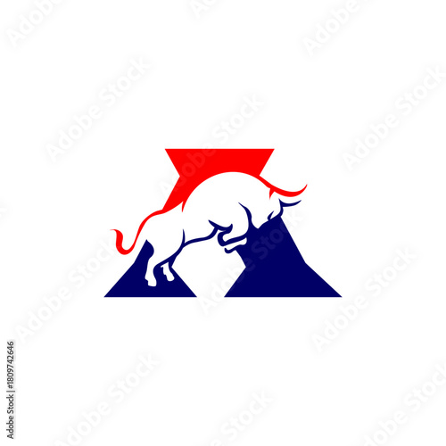 Bull Letter A Logo Vector, Al...