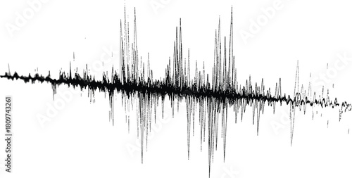Seismograph reading shows seismic activity, representing earthquake waves and geological data analysis for research