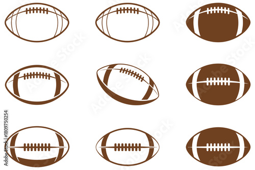 American football pattern, oval ball design, sports and competition concept, popular game illustration, winner and teamwork theme, vector graphic, isolated on white background, digital design for apps
