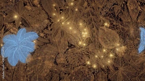 Flores Luminosas Abstratas em Movimento – Arte Digital Orgânica