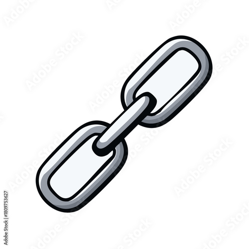 Illustration of a Chain Link Strength Connection and Security Metal Design
