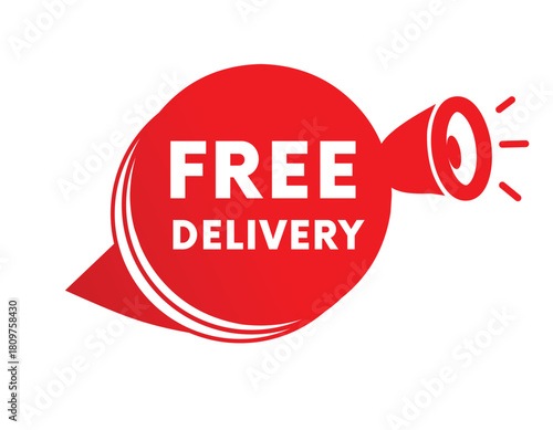 Free delivery banner for job or business design. Vector eps concept template.