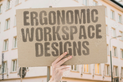 Wallpaper Mural "Ergonomic Workspace Designs" Comfortable setups minimize physical strain during long hours. ERGONOMIC. WORKSPACE. DESIGNS. COMFORTABLE. STRAIN. Torontodigital.ca