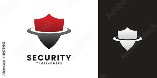 Modern shield security logo design