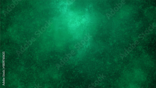 Dark Emerald Green Grunge Texture Background with Abstract Vintage Paper Style. Black-Green Smoke, Foggy Spotlight, Distressed Wall Surface, Ideal for Horror, Halloween, and Moody Artistic Design