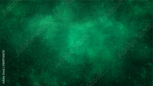 Dark Emerald Green Grunge Texture Background with Abstract Vintage Paper Style. Black-Green Smoke, Foggy Spotlight, Distressed Wall Surface, Ideal for Horror, Halloween, and Moody Artistic Design