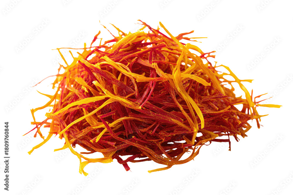 Fototapeta premium Pile of vibrant orange and red strands