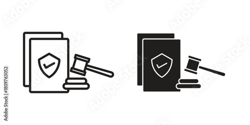 Code of conduct icon in minimal flat, stroke style. suitable for graphic designs