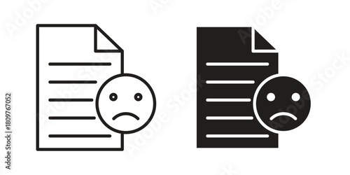 Complaint icon in minimal flat, stroke style. suitable for graphic designs