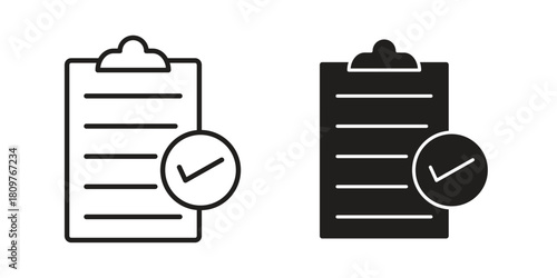 Compliance icon in minimal flat, stroke style. suitable for graphic designs