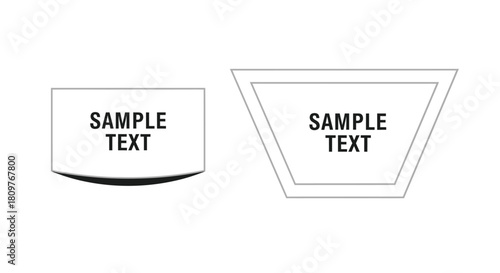 Geometric vector banner elements with placeholder sample text for design Vector