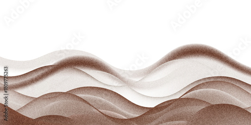 Chocolate and coffee powder, scattered cocoa on a light background. Particles of earth and dust. Brown sand texture.Top view of the cake.