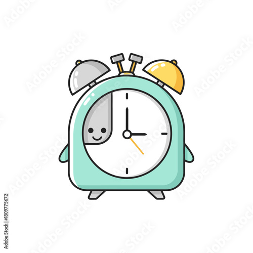 Whimsical clock character illustration portraying the beauty of punctuality in a creative way