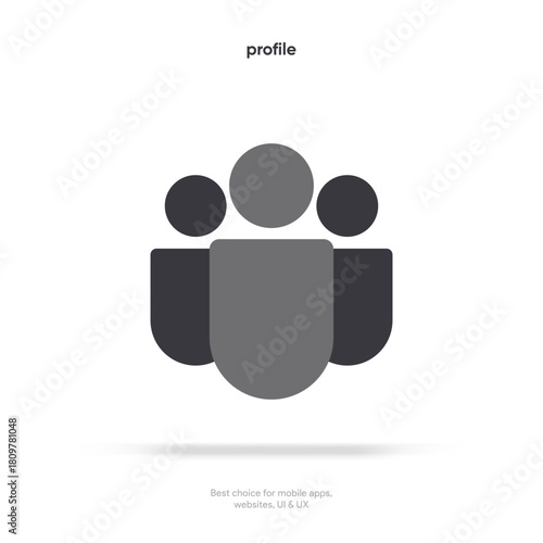 3d isolated vector elements. Minimal modern add friend, people, contact icon emblem symbol. 3d blue add friends icon. Mobile app icons. Device UI UX mockup.