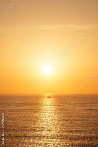 sunset over the sea