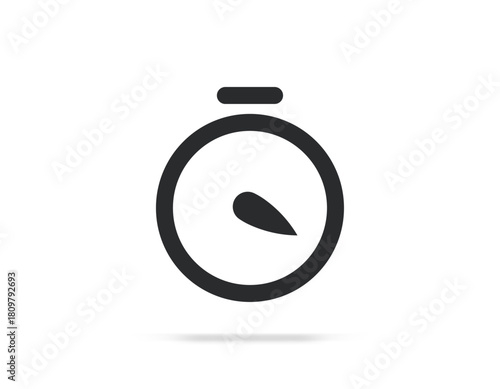 Time and clock icon. Clock icon in trendy flat and line style isolated on background. Icons for date, time, era, duration, period, span, hour, minute, watch, timer, time keeper.