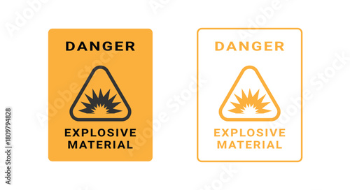 Warning sign for explosive materials, alerting danger and risk with caution, a safety protocol for handling sensitive materials, critical infrastructure signage.