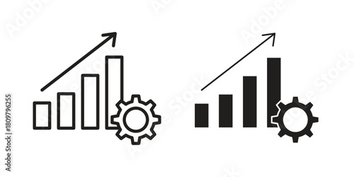 Productivity icon in minimal flat, stroke style. suitable for graphic designs