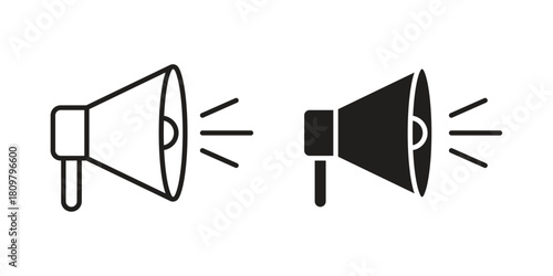 Promotion icon in minimal flat, stroke style. suitable for graphic designs