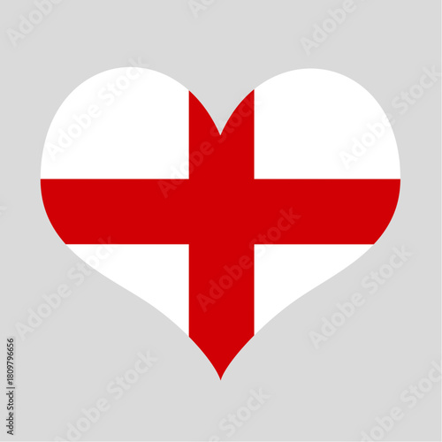 flag england with heart, flag england, england, 