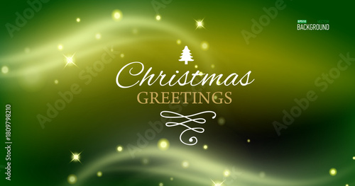 2026 Happy New Year card illustration with magic festive background. Vibrant bokeh lights. Vector Holiday Season Design with Christmas greetings typography lettering.