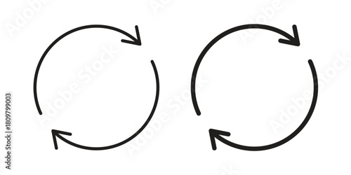 Repeat icon in minimal flat, stroke style. suitable for graphic designs