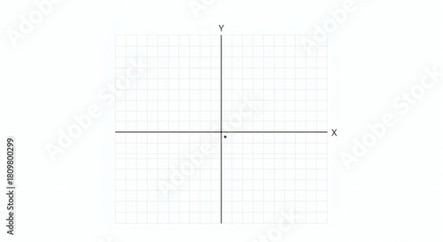 Cartesian Coordinate System with Origin and Grid graph