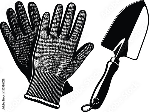 Gardening Gloves and Trowel, Garden Tools for Planting and Cultivating