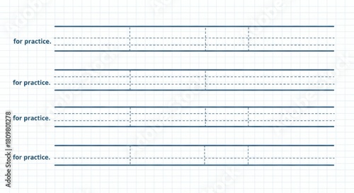 Handwriting Practice Lines on Grid Paper ruled paper