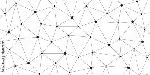black network. futuristic connection technology background with dots and lines for desktop. Structure molecule and communication. Template for science technology presentation, Vector illustration.	