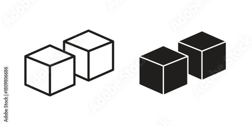 Sugar icon in minimal flat, stroke style. suitable for graphic designs