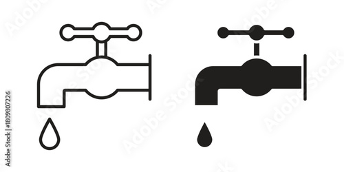 Tap icon in minimal flat, stroke style. suitable for graphic designs