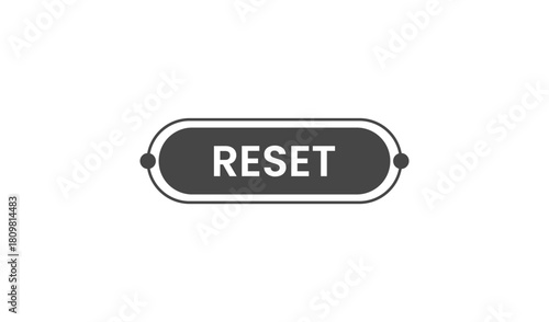 Simple dark gray oval button with the word reset