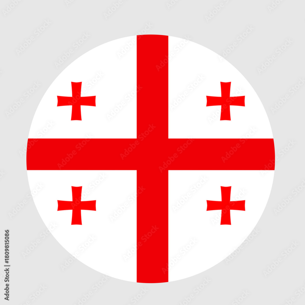 Obraz premium Georgia Flag button