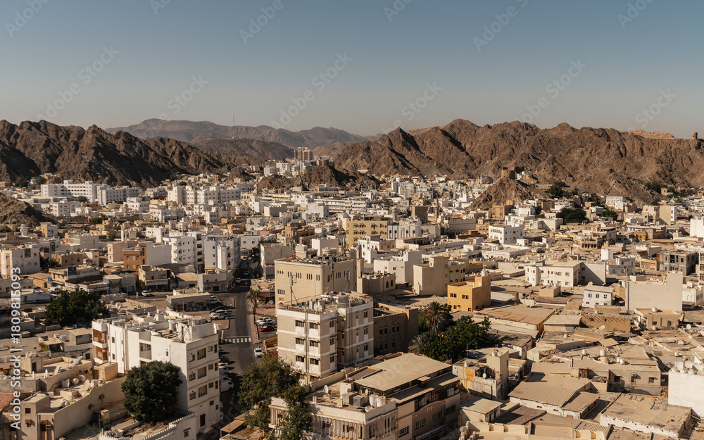 Obraz premium Urban Density and Traditional Architecture Old Muscat