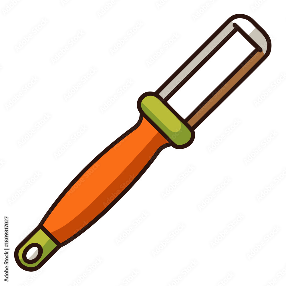 Fototapeta premium Vegetable Peeler Vector Illustration – Flat Minimal Kitchen Utensil Icon