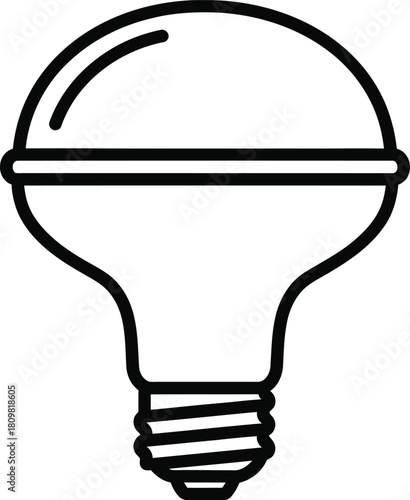 Led light bulb icon representing modern energy-efficient illumination, vector graphic design element