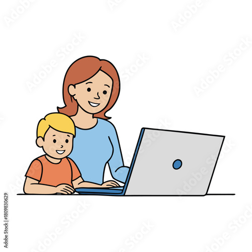 A dedicated mother freelancer balancing deadlines and diapers, crafting creative work from home while nurturing her family with resilience, focus, and heartfelt care.