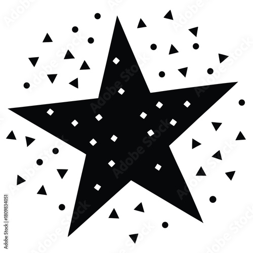 star confetti pattern vector icon