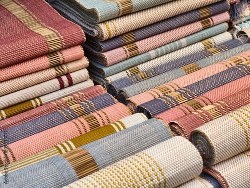 Handmade Jute sackcloth burlap texture background beige cream brown color.