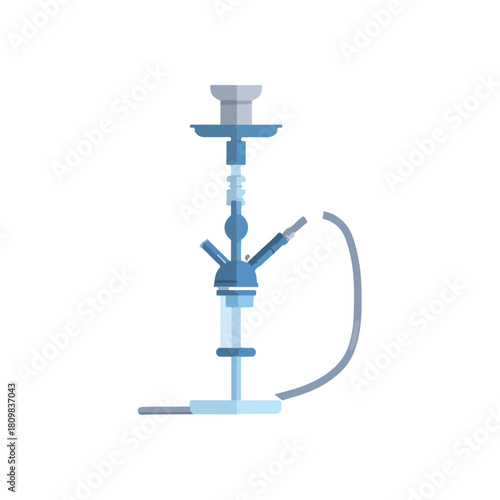 Flat Design Shisha Hookah Illustration for Relaxation and Pleasure