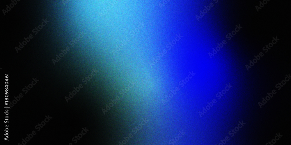 Fototapeta premium Abstract gradient of blue and teal light on a black background
