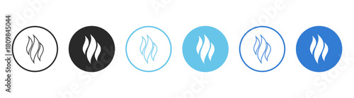 Smoke and Steam Icon Set – Aroma, Vapour, Heat, Fume, Abstract Silhouettes Collection