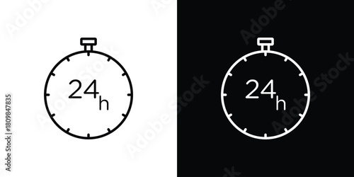 24 Hrs icon. Modern simple vector collection