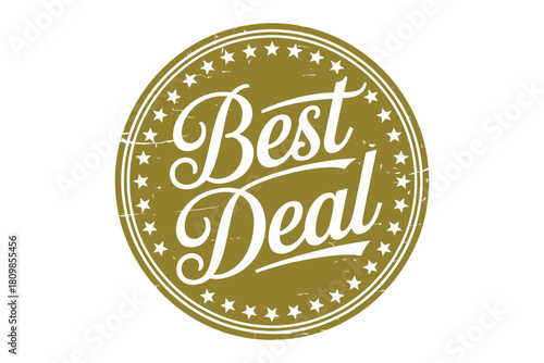 Elegant oval badge featuring the words best deal