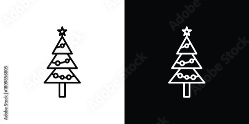 Christmas tree icon. Modern simple vector collection