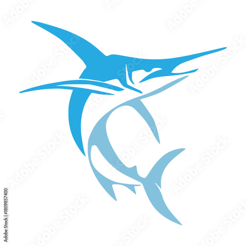 Dynamic Marlin Fish Graphic
